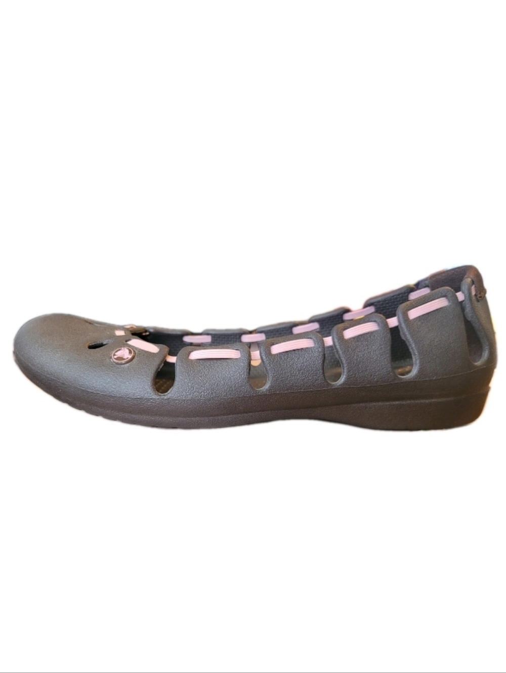 Crocs Ballet Flats Springi Brown Pink Minimalist Soft Girl Cottage Girl Womens 8
